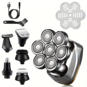 7D Electric Shaver for Men Bald Head Shaving Kit – Waterproof, USB Rechargeable, Multifunction Grooming Set